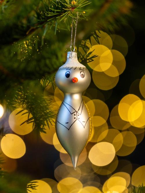 Bombka retro - Pingwin Złoty