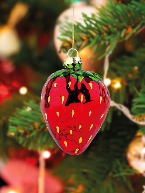 bombka retro na choinkę truskawka