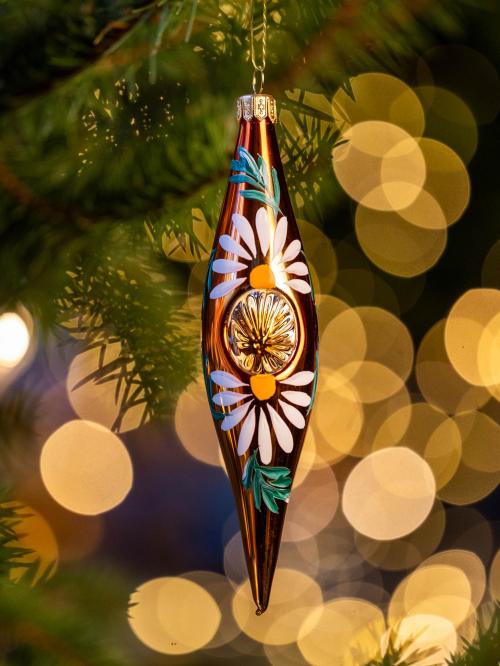 Bombka retro - sopelek reflektor pomarańczowy