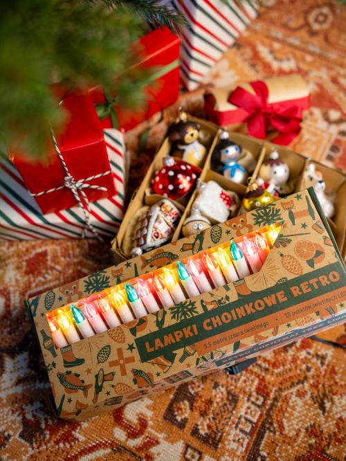 Lampki choinkowe retro - kolorowe