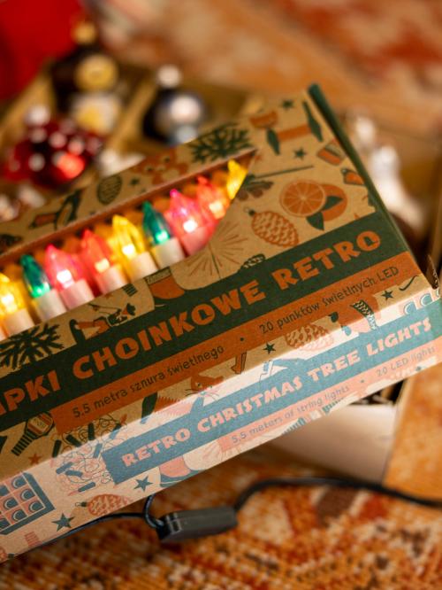 Lampki choinkowe retro - kolorowe