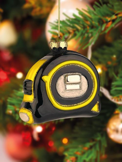 bombka retro na choinkę czarno żółta metrówka