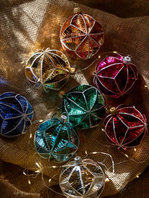 Bombka retro - abażur pomarańczowy