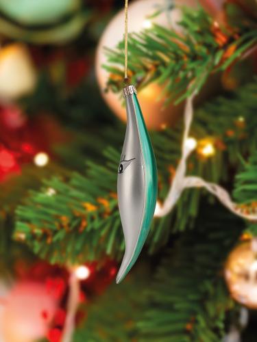 Bombka retro - Księżyc turkusowy