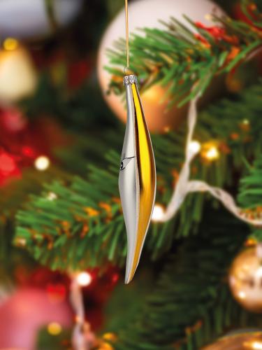 Bombka retro - Księżyc złoty