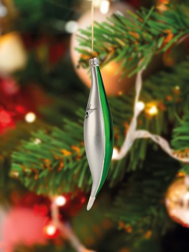 Bombka retro - Księżyc zielony