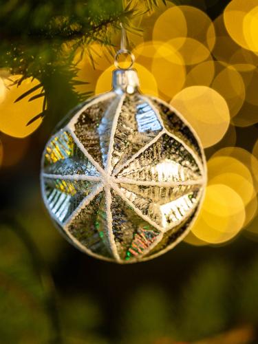 Bombka retro - abażur srebrny