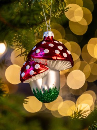 Bombka retro - muchomorek podwójny duży