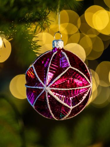 Bombka retro - abażur różowy