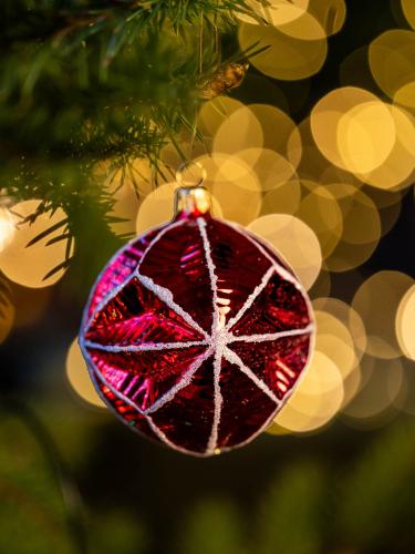 Bombka retro - abażur czerwony