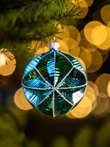 Bombka retro - abażur turkusowy