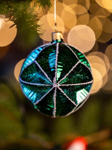 Bombak retro - abażur zielony